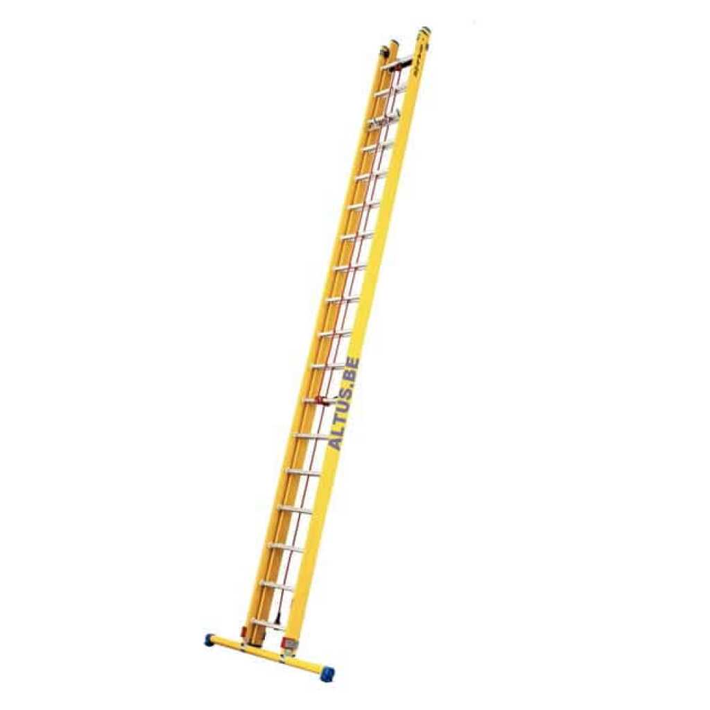 2-delige glasvezel touwschuifladder 2x18 alu sporten