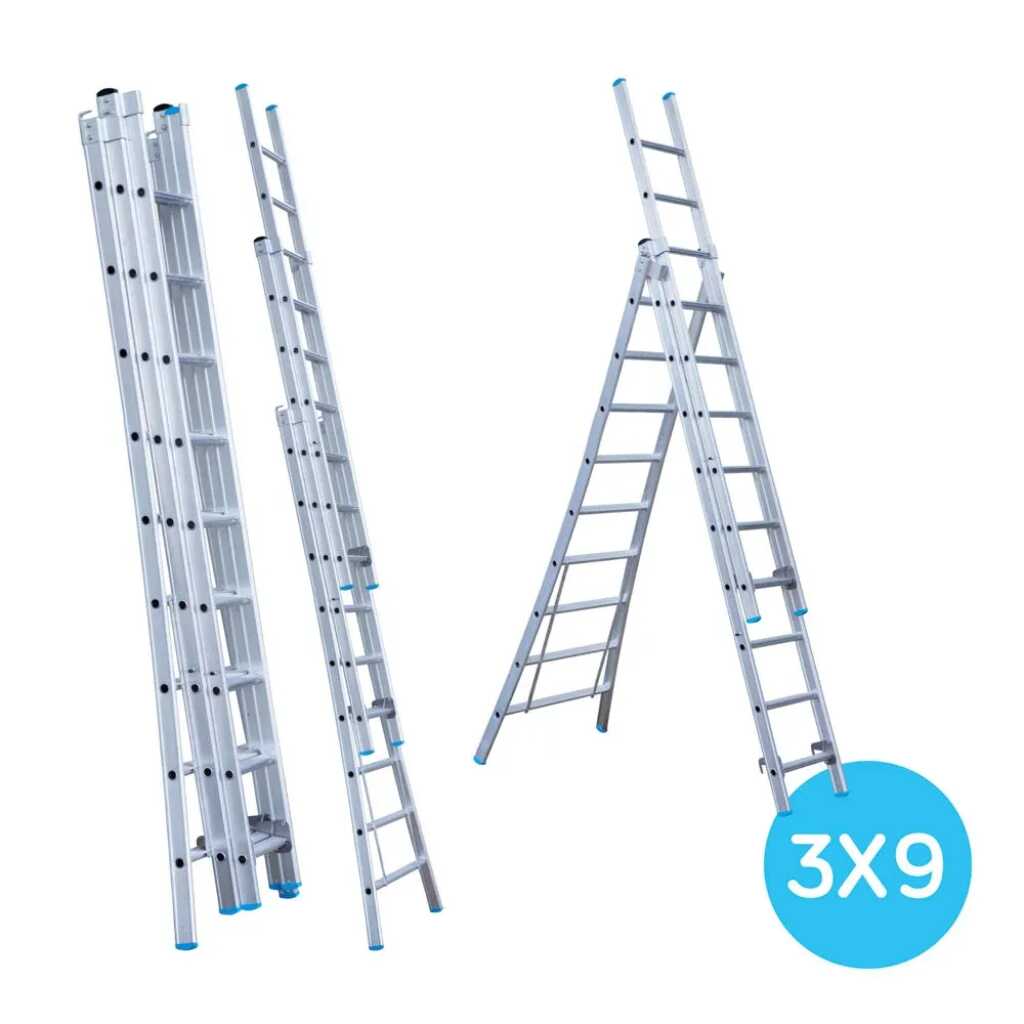 3-delige reformladder Fusion 3x9 sporten