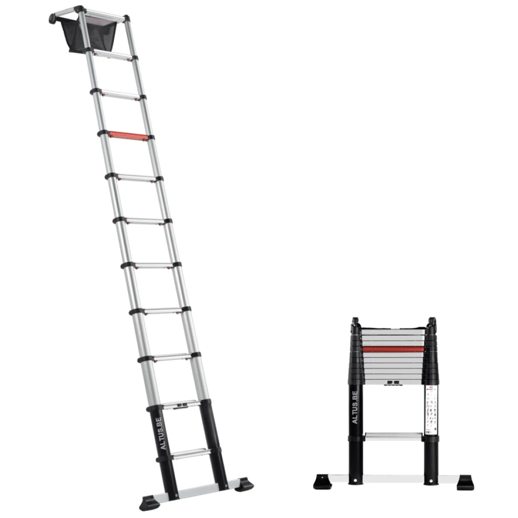 Altrex Smart Up Pro 13 sporten telescopische ladder 3,90 m ingeschoven en uitgeschoven in aluminium uitvoering voor professioneel gebruik op hoogte