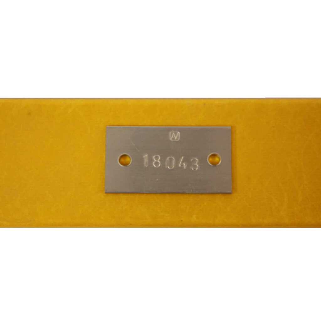 1 identificatieplaat voor op GVK ladder Staltor.