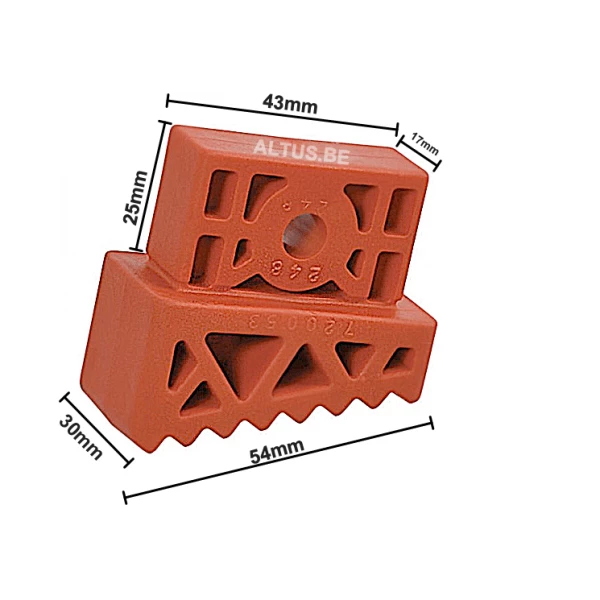 Altrex rubbervoet achter