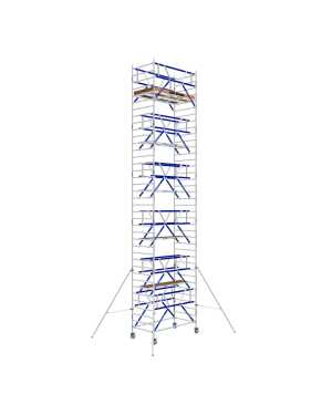 ASC rolsteiger met AGS Pro tweezijdig - 1,35x1,90 - WH 12,2m - Hout