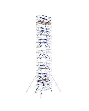 ASC rolsteiger met AGS Pro tweezijdig - 1,35x1,90 - WH 14,2m - Hout