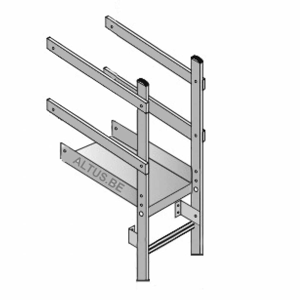 Brandladder uitstapbordes 50 hoog x 60cm lang voor brandladder compleet