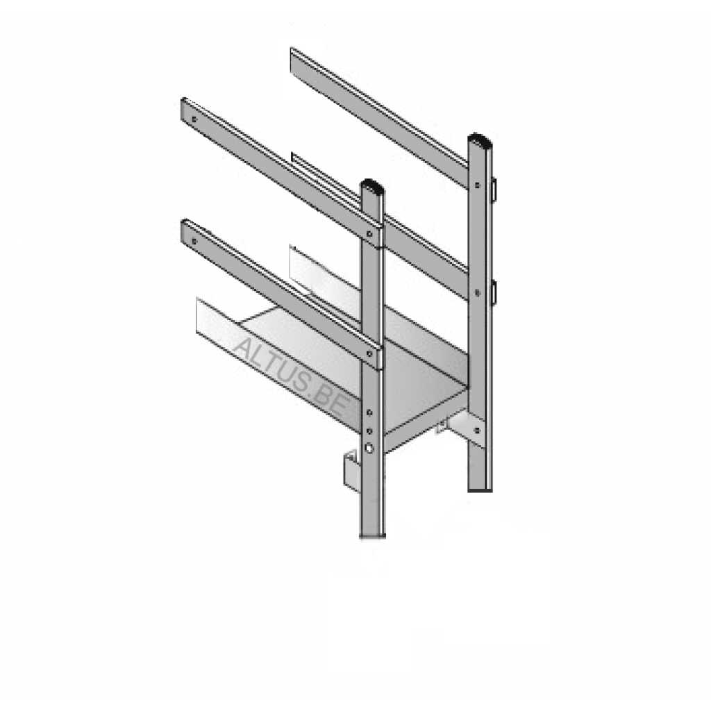 Brandladder uitstapbordes 25cm hoog x 60cm lang voor brandladder compleet