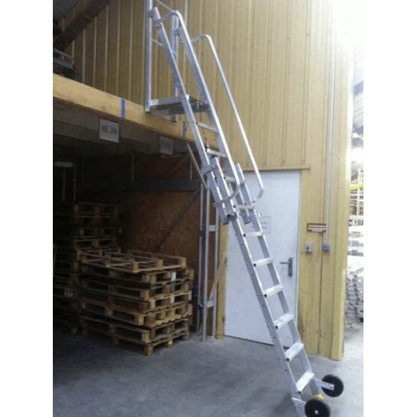 Professionele uitschuifbare mobiele toegangstrap 2.70-4.80m
