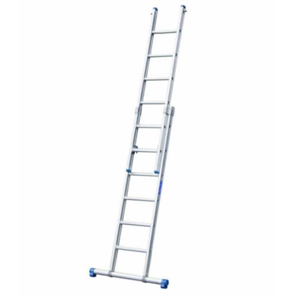 Solide 2-delige reformladder 2x6 sporten rechte voet met stabilisatiebalk
