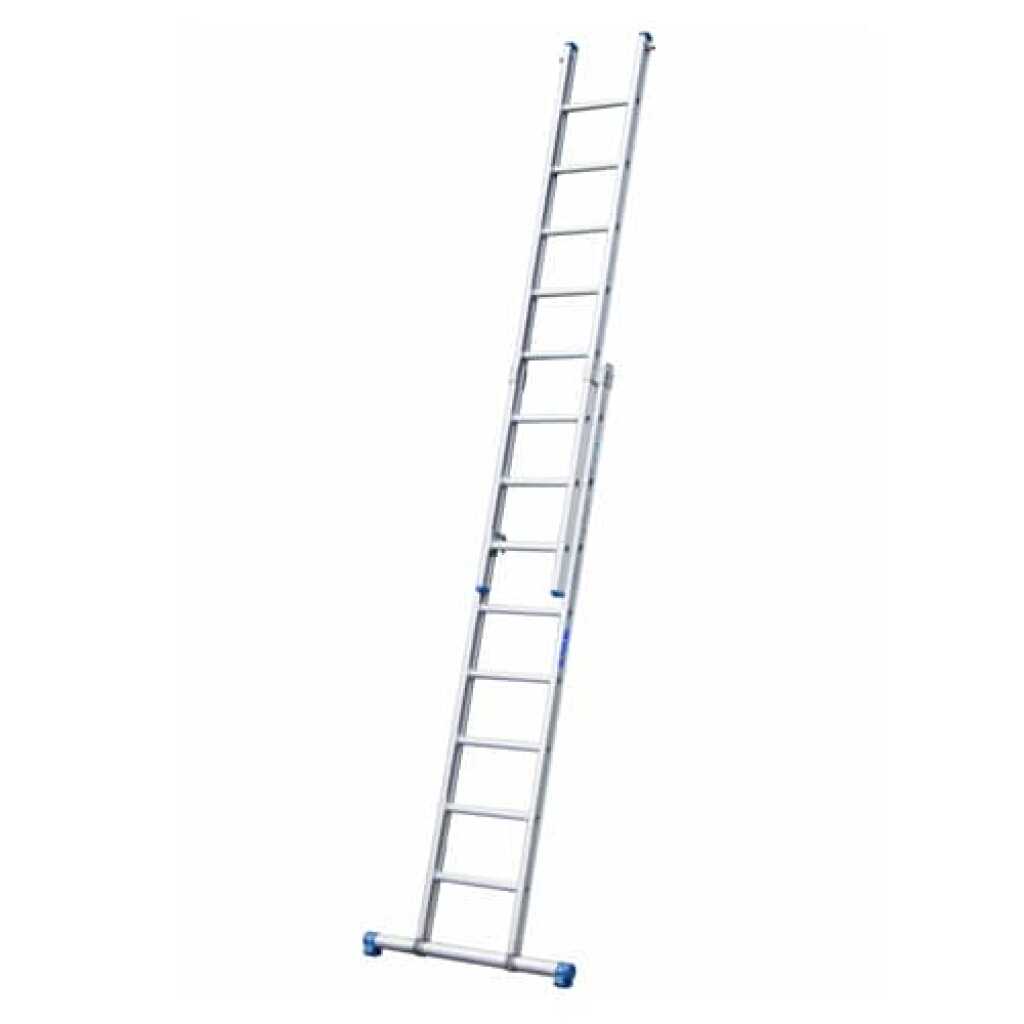 Solide 2-delige reformladder 2x8 sporten rechte voet met stabilisatiebalk