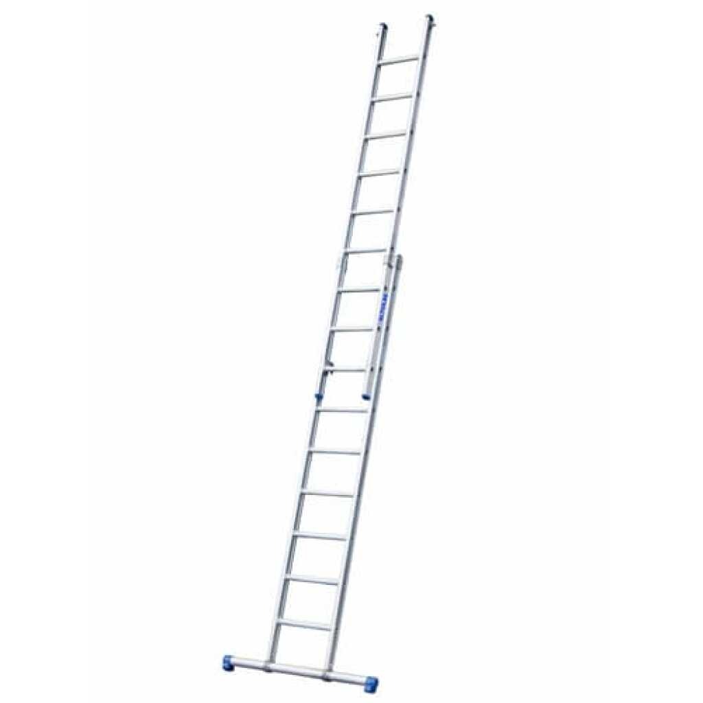 Solide 2-delige reformladder 2x9 sporten rechte voet met stabilisatiebalk