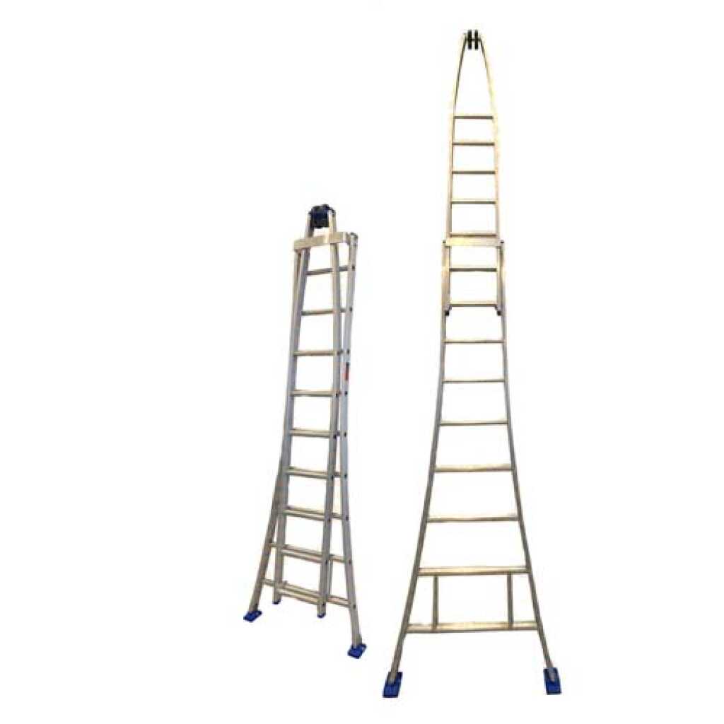 Solide 2-delige ruitenwasserladder 2x9 sporten