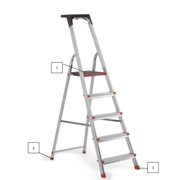 Trapvoet achter 6 treden 2 stuks
