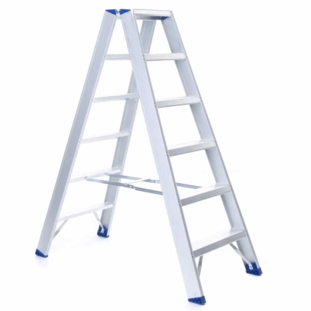 dubbele trapladder 2x6 treden
