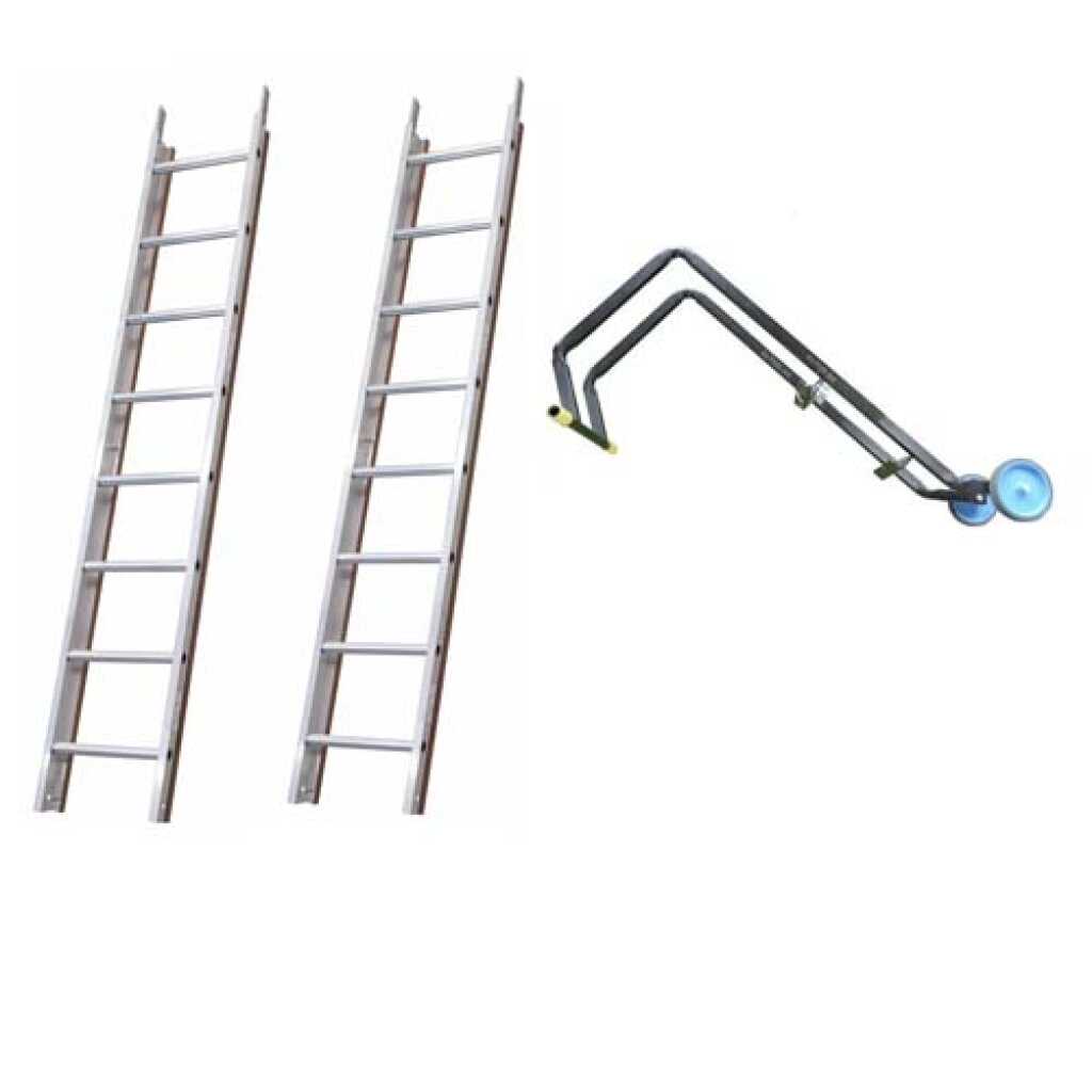 dakladderset met nokhaak 4m