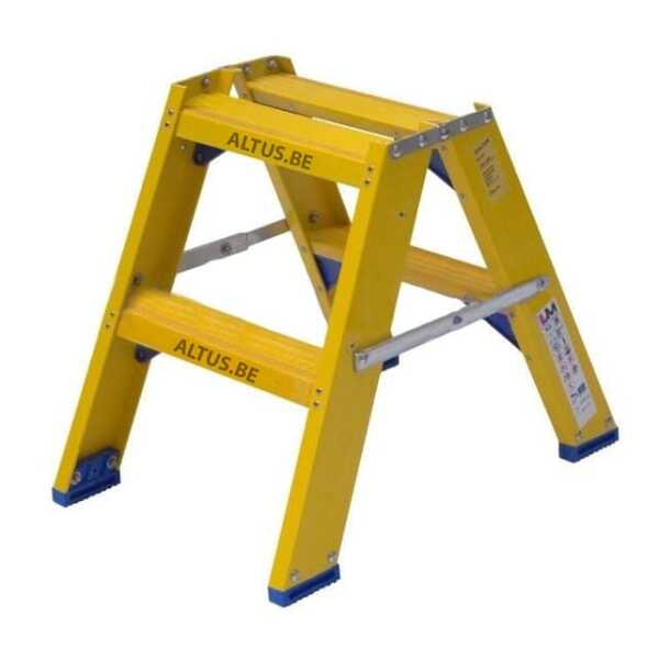 Dubbele glasvezel trapladder 2x2 treden
