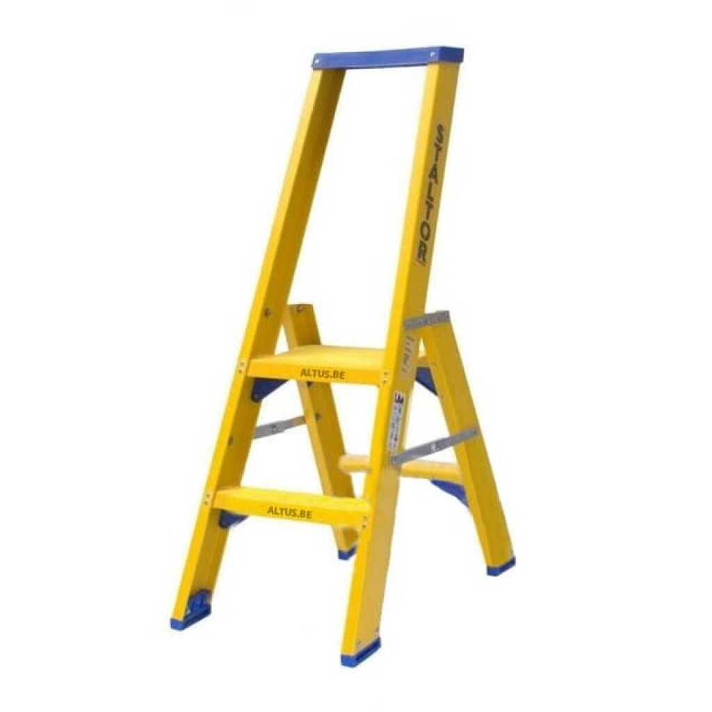 Enkele glasvezel trapladder 2 treden