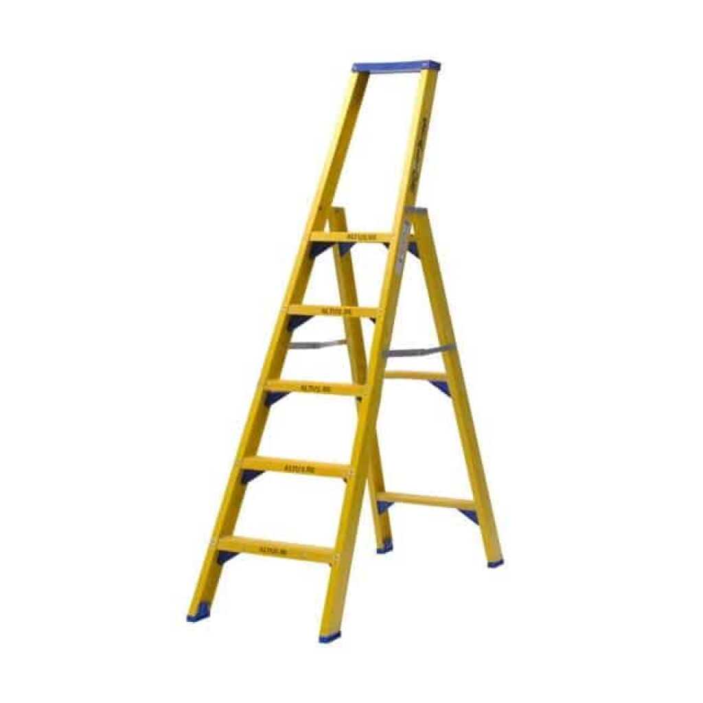 Enkele glasvezel trapladder 5 treden