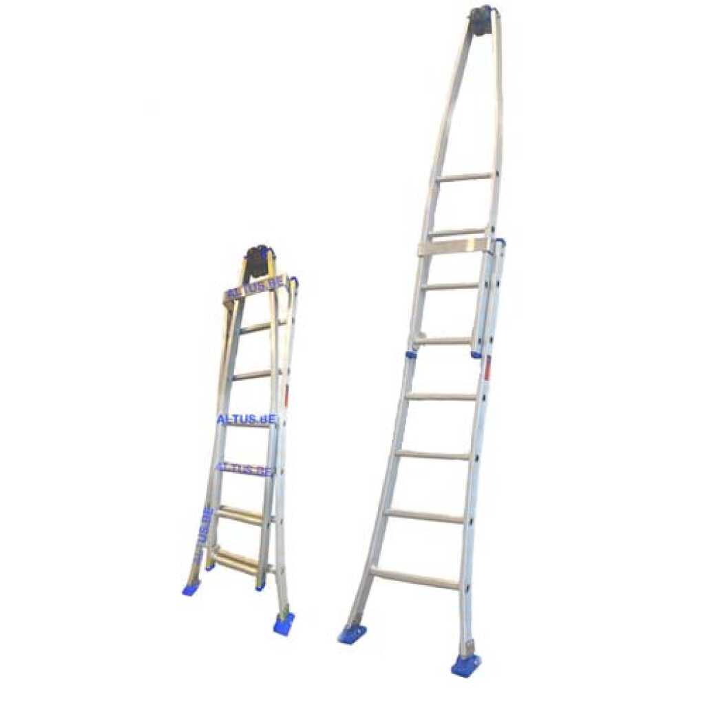 Solide 2-delige ruitenwasserladder 2x6 sporten