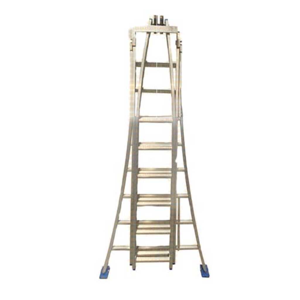 Solide 3-delige ruitenwasserladder 3x8 treden puntladder
