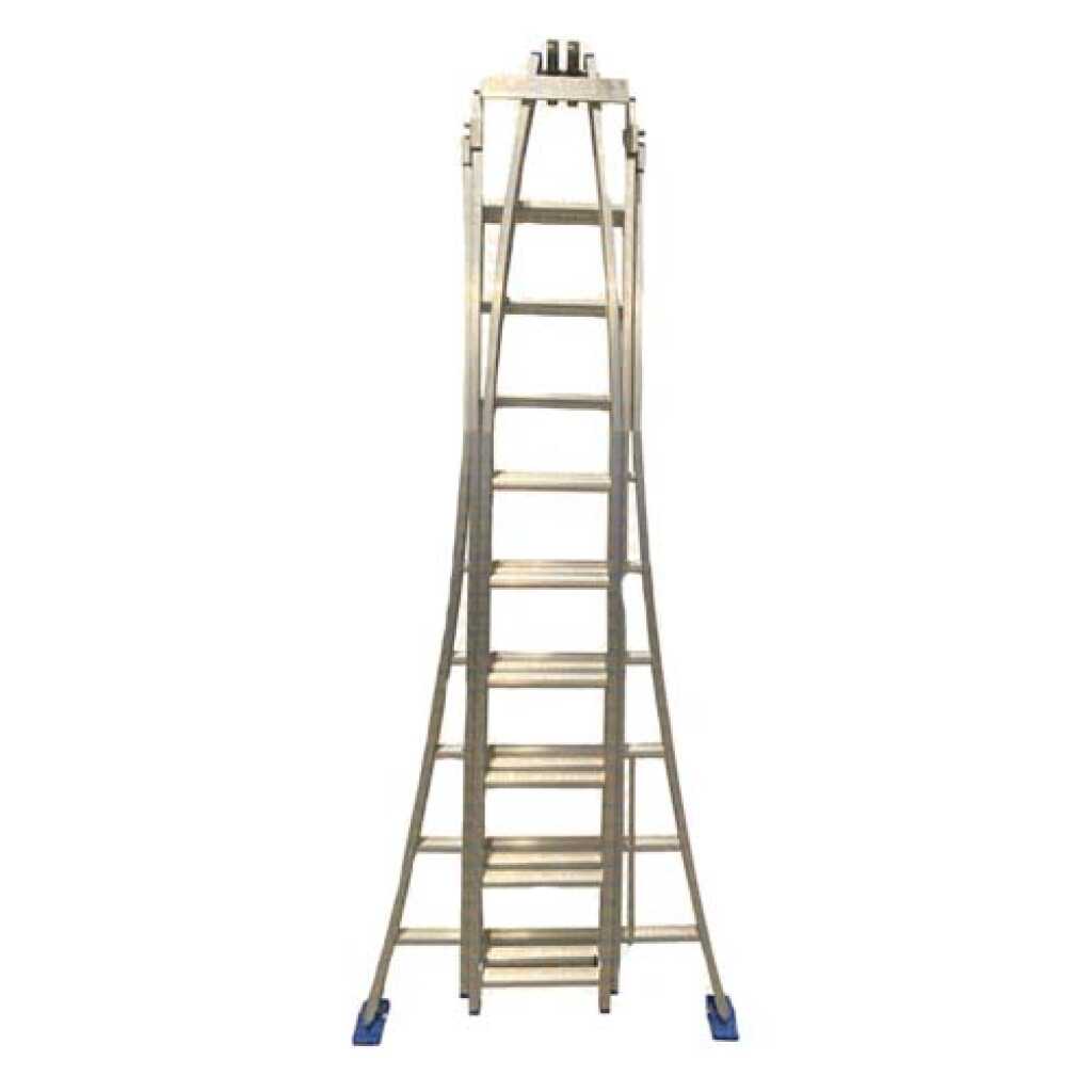 Solide 3-delige ruitenwasserladder 3 x 9 sporten puntladder