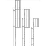 Standaard brandladders met kooi