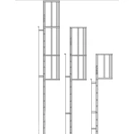 Standaard brandladders met kooi