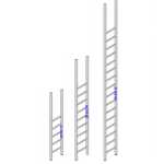 Standaard brandladders zonder kooi