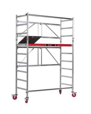 Altrex vouwsteiger RS44 power 0.75m x1.85m x werkhoogte 3.80m platform met luik