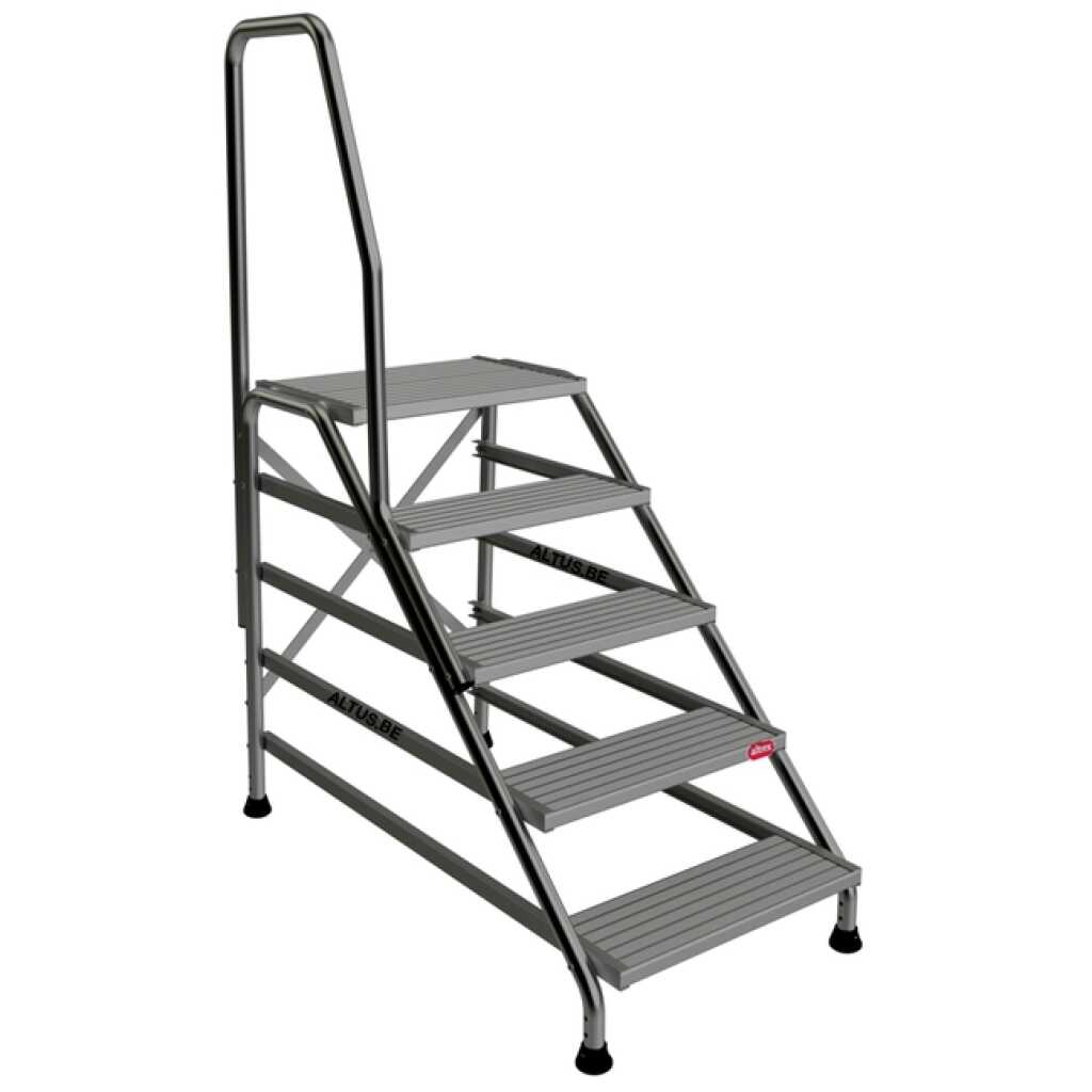 Tubesca Werktrap Modul 5 treden met 1 leuning
