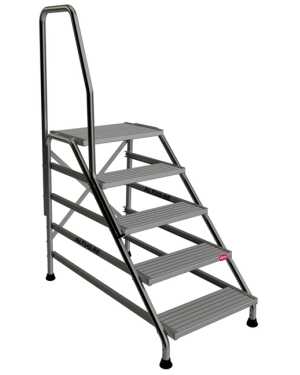 Tubesca Werktrap Modul 5 treden met 1 leuning