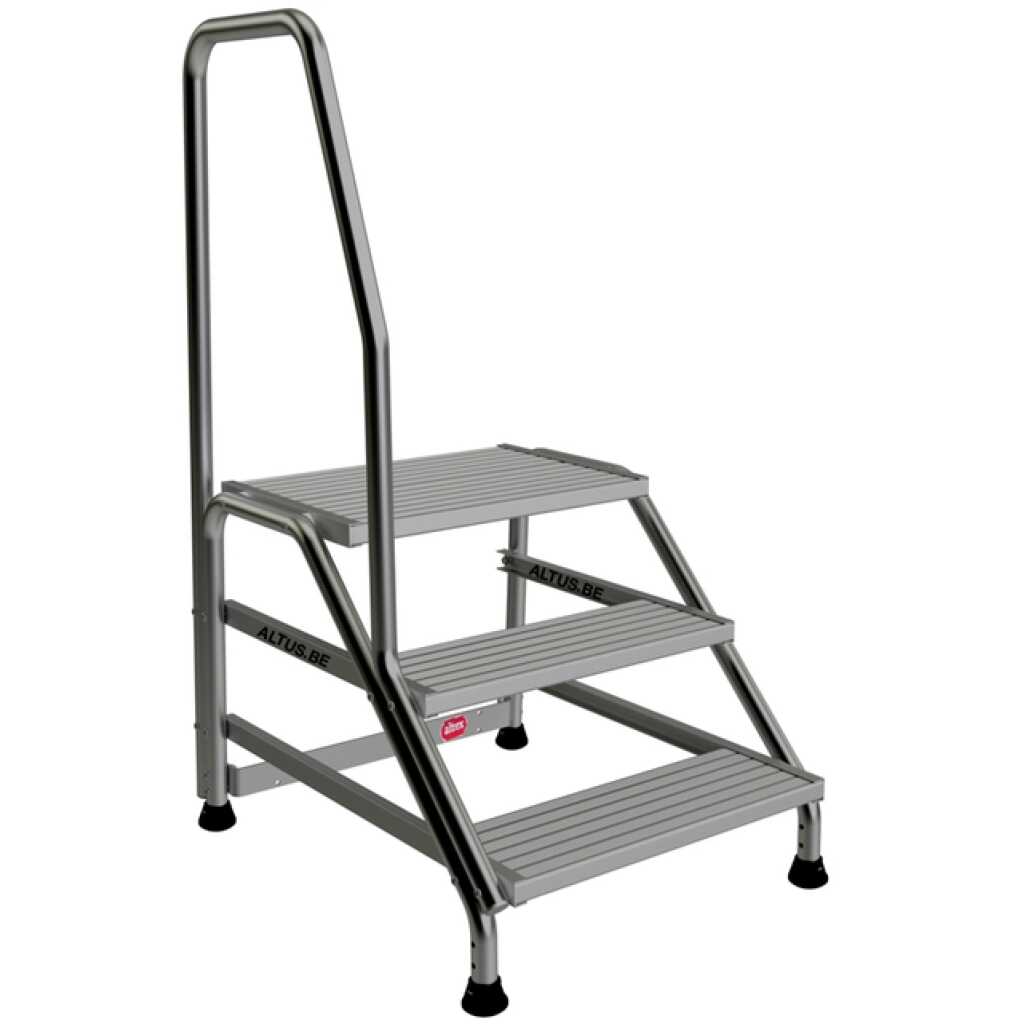 Tubesca Werktrap Modul 3 treden met 1 leuning