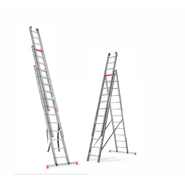 2ᵉKans Altrex 3-delige reformladder Atlantis 3x12 sporten - 7.70m