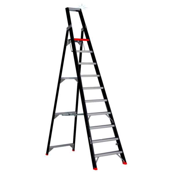2ᵉKans Altrex enkele trapladder Taurus 10 treden - TGB10 - 2.35m stahoogte