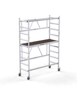 PRO vouwsteiger 6+3 - 0,75x1,85 - werkhoogte 3,80m - Fibertech platform