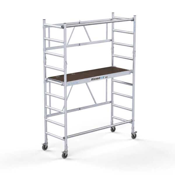 PRO vouwsteiger 6+3 - 0,75x1,85 - werkhoogte 3,80m - Fibertech platform