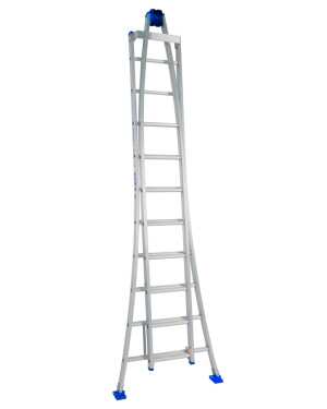 Solide 2-delige ruitenwasserladder 2x10 sporten