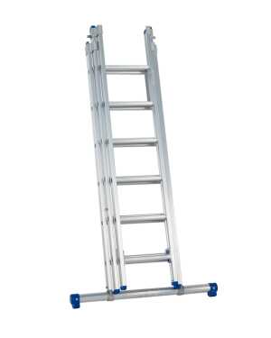 Solide 3-delige omvormladder 3×6 sporten d06rb