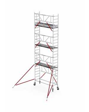 Rolsteiger RS TOWER 51-S Safe-Quick® Guardrail - Gevelvrij - werkhoogte 8,20m - 0,75x1,85 - Fiber-Deck®