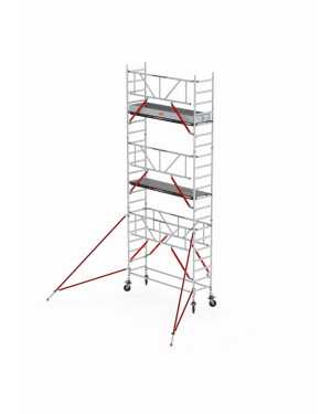 Rolsteiger RS TOWER 51-S Safe-Quick® Guardrail - Gevelvrij - werkhoogte 7,20m - 0,75x1,85 - Fiber-Deck®