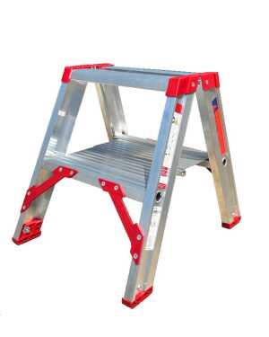 Solide 2x2 dubbele trapladder DTE zonder beugel