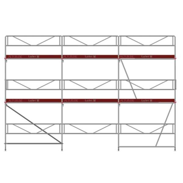 Layher Blitz - Aluminium gevelsteigerpakket - Pakket compleet 46m²