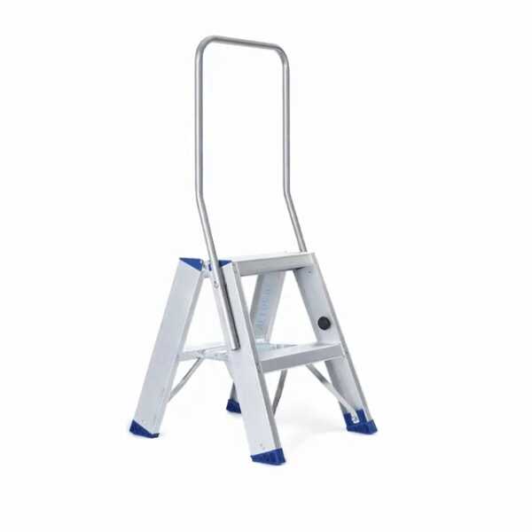 Dubbele trapladder 2x2 treden Atom met inklapbare beugel - 0.50m