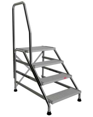 Tubesca Werktrap Modul 4 treden met 1 leuning