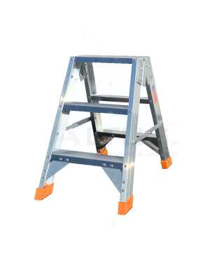 Petry Dubbele Industrietrapladder 3 treden - TIO203