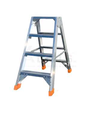 Petry Dubbele Industrietrapladder 4 treden - TIO204
