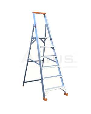 Petry Enkele Industrietrapladder 6 Treden - 1.33m Stahoogte