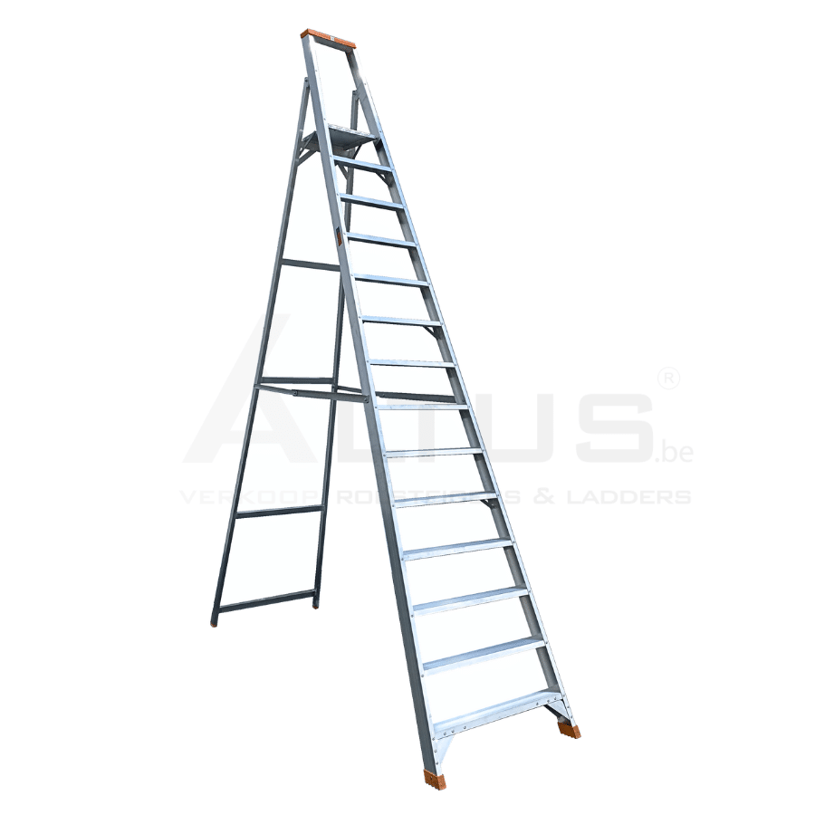Petry Enkele Industrietrapladder 14 Treden - 3.15m Stahoogte