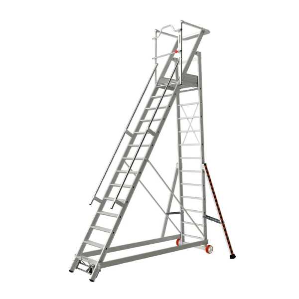 Tubesca mobiele bordestrap 14 treden 3.05m stahoogte