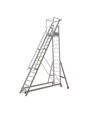 Tubesca mobiele bordestrap 15 treden 3.26m stahoogte