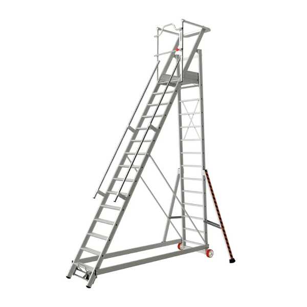Tubesca mobiele bordestrap 15 treden 3.26m stahoogte