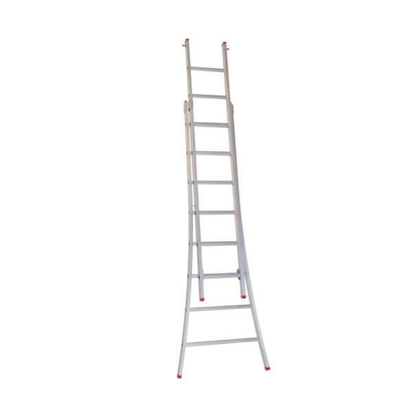 Solide 2x8 sporten Eco Professionele 2-delige ladder met gebogen voet - 3.50m